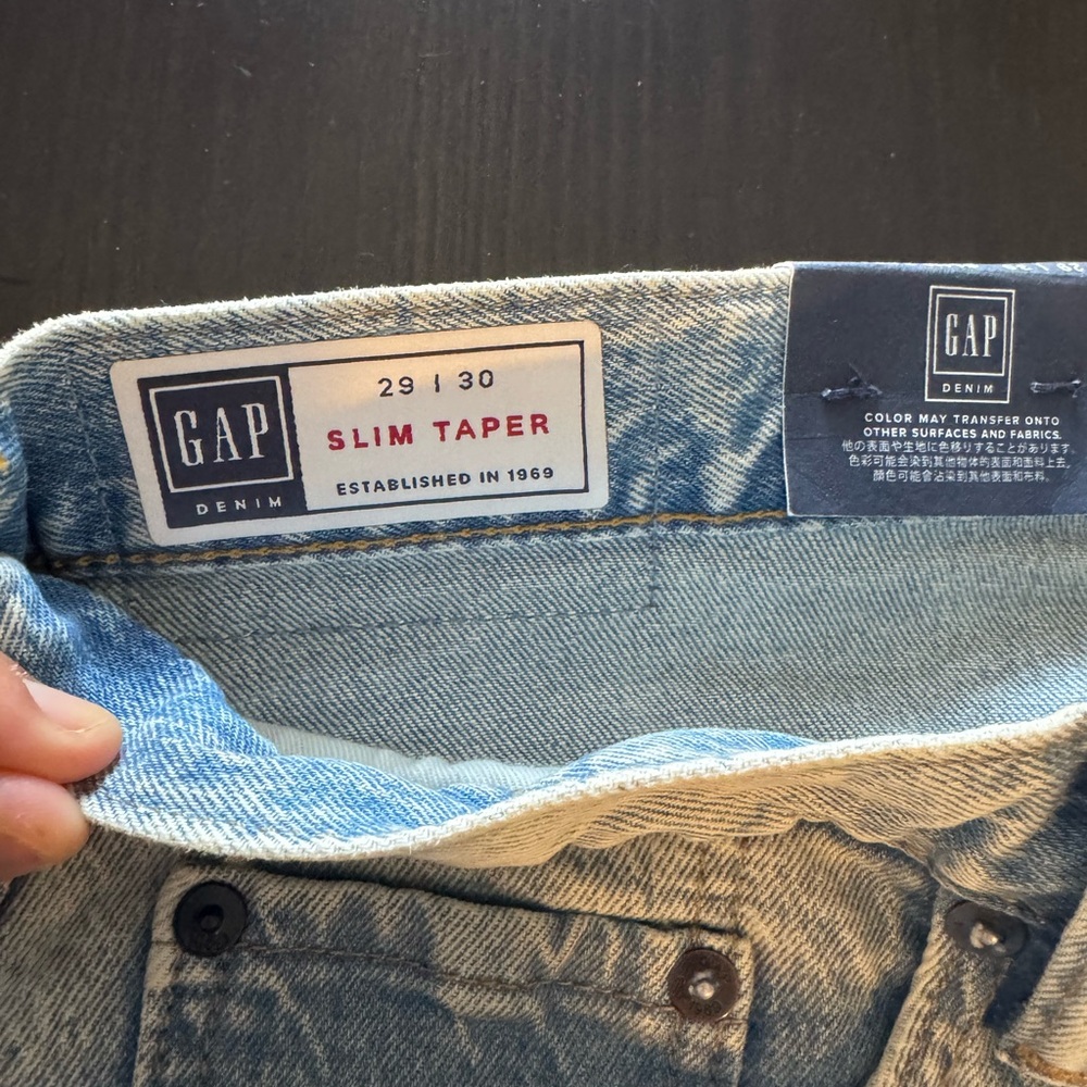 GAP Men's Straight Jeans - Light Blue - Picture 3 of 4